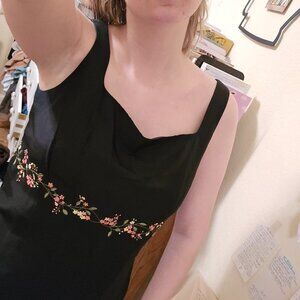 100% Silk Outer Little Black Dress Ann Taylor